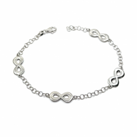 PULSERA PLATA 925 RODIADA INFINITO D7,92X1,19 PESO G4,50