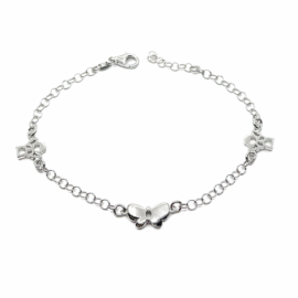 PULSERA PLATA 925 RODIADA MARIPOSA-ÁNGEL D7,10X2,25 PESO G3,20