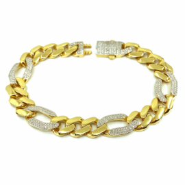 PULSERA ORO 18KT TRES X UNO CIRCONITAS 21CM D11X3MM PESO G20,35