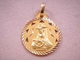 MEDALLA ORO 18KT VIRGEN ANGUSTIAS PARA GRABAR D18MM PESO G2,15