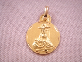 MEDALLA ORO 18KT VIRGEN DE LAS ANGUSTIAS D15MM PESO G1,60