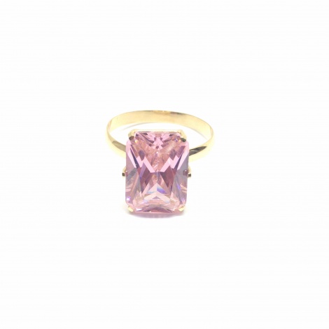 Anillo con piedra rosa deals