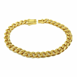 PULSERA ORO 18KT BARBADA D7MM 21CM PESO G18,15