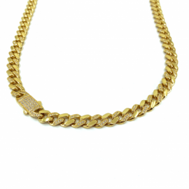 CADENA ORO 18KT BARBADA CIRCONITAS 60CM D9X3MM PESO G48,30