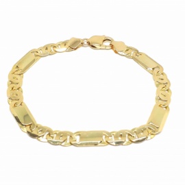 PULSERA ORO 18KT PLANA ITALIANA 23CM D7,8X2MM PESO G28,3