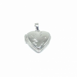 PORTAFOTOS PLATA 925 RODIADA CORAZÓN D19,85X21,89 PESO G3,9