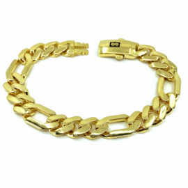 PULSERA ORO 18KT TRES X UNO HUECO 21CM D16X8,75MM PESO G18,80