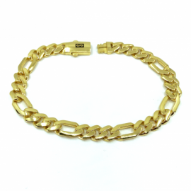 PULSERA ORO 18KT TRES X UNO HUECO 21CM D8X2,60MM PESO G11,40