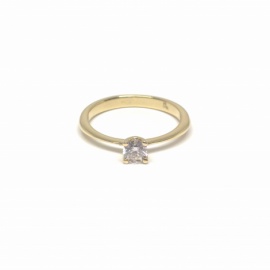 ANILLO ORO 18KT Y BRILLANTE (G-VS1) 0,30CTS 6 PATILLAS PESO 2,60G