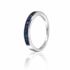 ANILLO PLATA 925 RODIADA PIEDRA AZUL