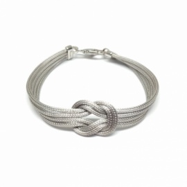 PULSERA DE PLATA 925 RODIADA MALLA 18,5 CM