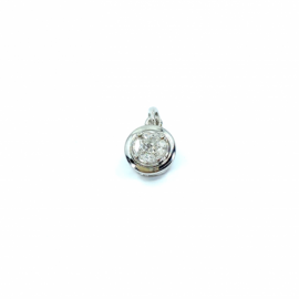 COLGANTE ORO 18KT Y BRILLANTES 5P 0,16 CTS. (H-SI) D6,90MM PESO G1,25