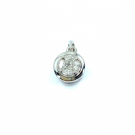 COLGANTE ORO 18KT Y BRILLANTES 5P 0,27 CTS. (HS-SI) D7,75MM PESO G1,40