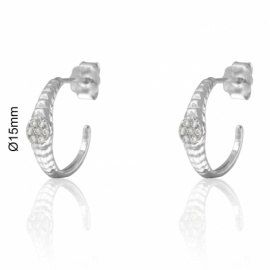 PENDIENTES PLATA 925 RODIADA CON CIRCONITAS