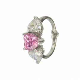 ANILLO PLATA 925 RODIADA CORAZONES