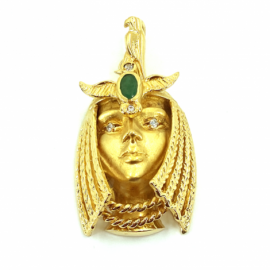 COLGANTE ORO 18KT NEFERTITI D40X25MM PESO G26,45