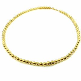 GARGANTILLA ORO 18KT BOLAS 5MM 42+3CM PESO G9,15