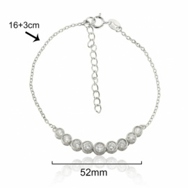 PULSERA WEDDING PLATA 925 RODIADA CIRCONITAS