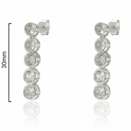 PENDIENTES WEDDING PLATA 925 RODIADOS CIRCONITAS