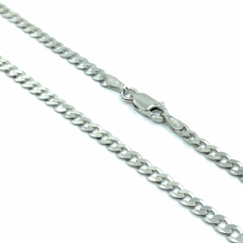 CADENA PLATA 925 RODIADA CUBANA 3MM 50CM