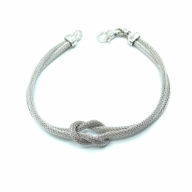 PULSERA PLATA 925 RODIADA NUDO 10MM