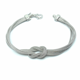 PULSERA PLATA 925 RODIADA MALLA NUDO