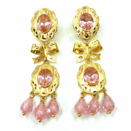 PENDIENTES ORO 18KT DOBLE CUBANA LAZO D54X13MM PESO G8,05