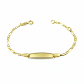 ESCLAVA ORO 18KT BEBE BICOLOR TRES X UNO 14CM D22X5MM PESO G1,60