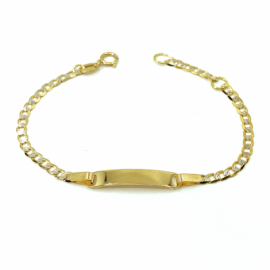 ESCLAVA ORO 18KT BEBE BICOLOR TRES X UNO 14CM D22X4MM PESO G1,80