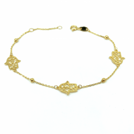 PULSERA ORO 18KT MANO FATIMA 19CM D14X9MM PESO G1,65