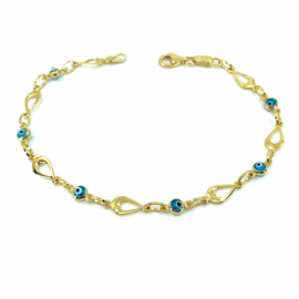 PULSERA ORO 18KT OJO TURCO 19CM PESO G4,05