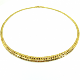 GARGANTILLA ORO 18KT COBRA DISMINUCION 42CM D8X2,5MM PESO G8,85