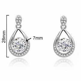 PENDIENTES PLATA 925 RODIADA CIRCONITAS