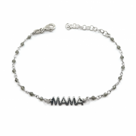 PULSERA PLATA 925 RODIADA MAMÁ 18 CM