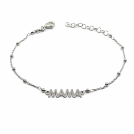 PULSERA PLATA 925 RODIADA MAMÁ 18CM