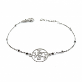 PULSERA PLATA 925 RODIADA MAMÁ 18CM