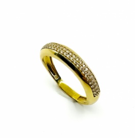 ANILLO ORO 18KT CIRCONITAS CENTRALES D5MM PESO G2,25