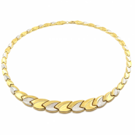 GARGANTILLA ORO 18KT ESTAMPADO HOJAS 45CM D13X2,5MM PESO G24,80