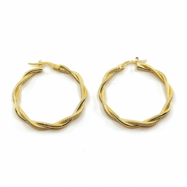 AROS ORO 18KT TUBO TRENZADO D25X2,80MM PESO G2,25