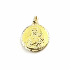 MEDALLA ORO 18KT ESCAPULARIO V.CARMEN - C.JESUS D20MM PESO G2,75