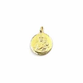 MEDALLA ORO 18KT ESCAPULARIO V.CARMEN - C.JESUS D16MM PESO G1,90