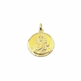 MEDALLA ORO 18KT VIRGEN CARMEN D16MM PESO G2,60