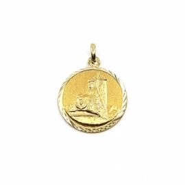 MEDALLA ORO 18KT VIRGEN ANGUSTIAS D18MM PESO G3,15