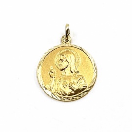 MEDALLA ORO 18KT CORAZON JESUS D20MM PESO G3,90