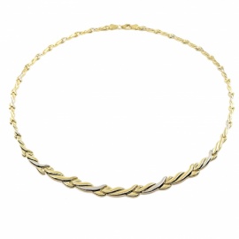 GARGANTILLA ORO 18KT ESTAMPADO BICOLOR 45CM D7,50X2,3MM PESO G13,05