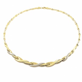 GARGANTILLA ORO 18KT ESTAMPADO BICOLOR 45CM D8,7X2,45MM PESO G13,70