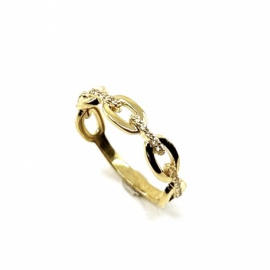 ANILLO ORO 18KT CADENA CIRCONITAS D4,80MM PESO G1,85