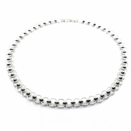 GARGANTILLA PLATA 925 BOLAS CIRCULOS 45CM PESO G13,40