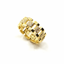 ANILLO ORO 18KT ROLEX CIRCONITAS D8X1,80MM PESO G5,90