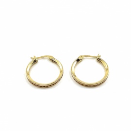 AROS ORO 18KT CARRIL CIRCONITAS D15MM PESO G1,85